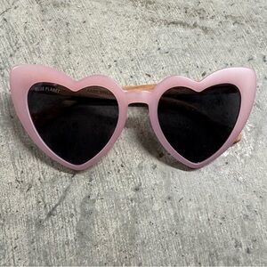 Blue Planet Women Pink Heart Wood Sunglasses Love Festival Party Going Out
